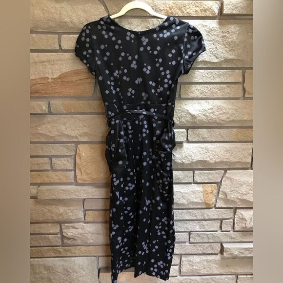 Stop Staring! Dress Black Celebrity Dot 1950s Wiggle Midi Retro Cocktail Medium - Picture 5 of 16